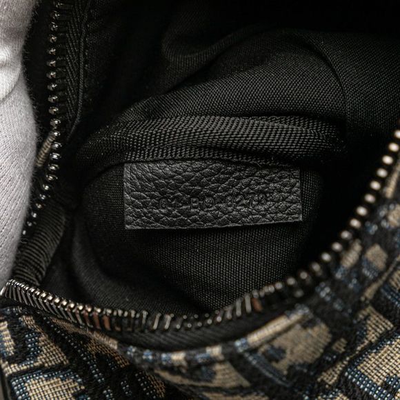 Dior Oblique Saddle Roller Crossbody Shoulder Bag Handbag 2WAY Navy Beige Black - Picture 9 of 9